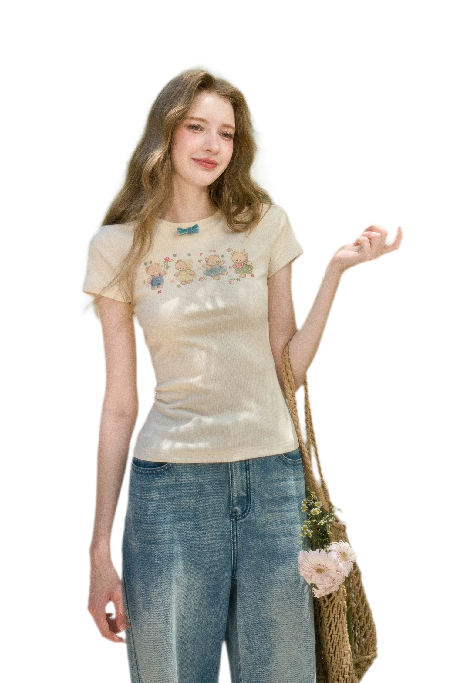 BabyBear Cropped Rib T-Shirt