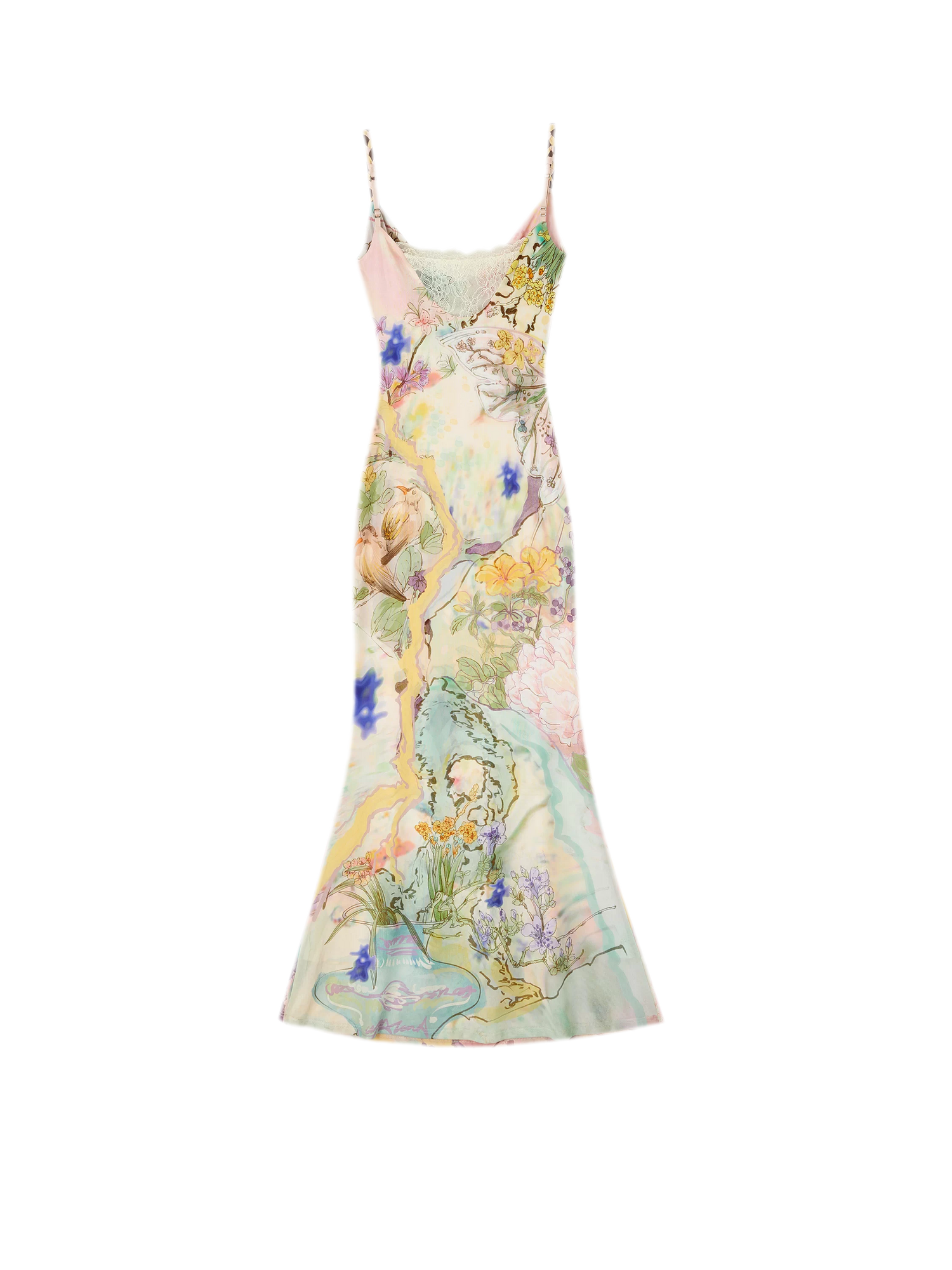 Draped Neck Fishtail Dress