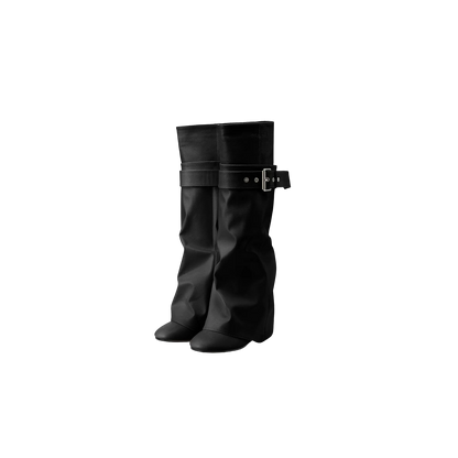 Low Heel 4cm Pants Tube Boots