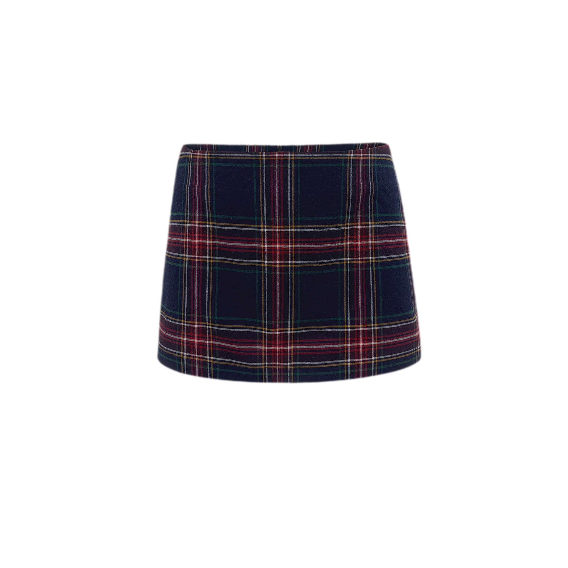 Vintage Plaid Low-Rise Bottoms