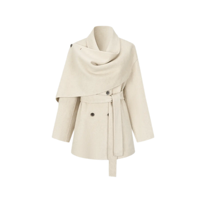 Double-Faced Wool Cape Coat
