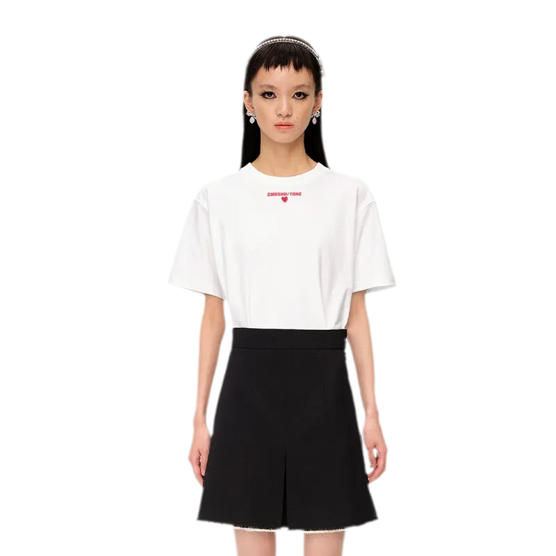 Cotton Logo Heart T-Shirt