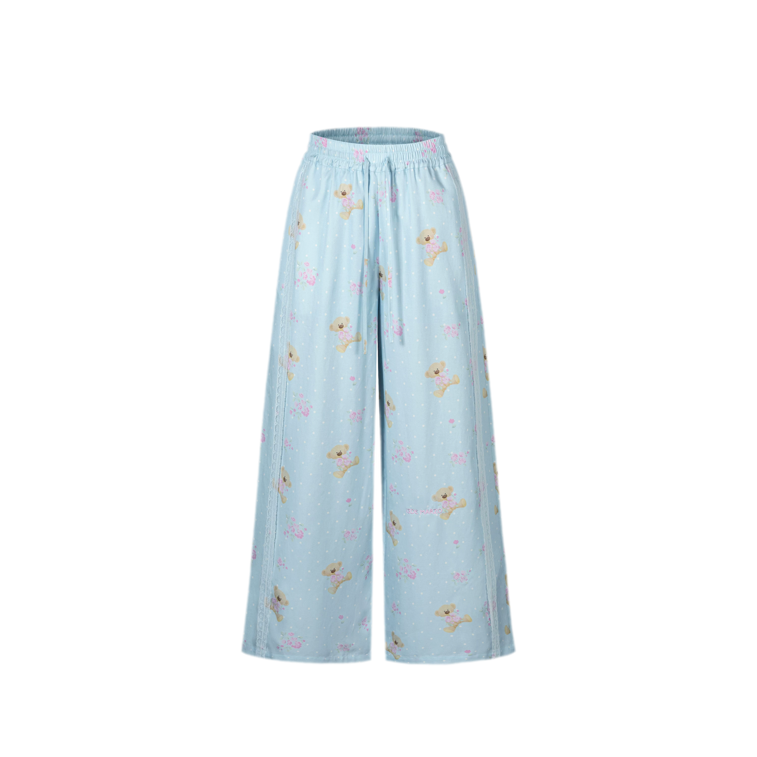 Floral Print Wide-Leg Trousers