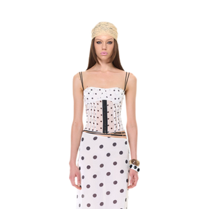 White Polka Dot (Top) / S