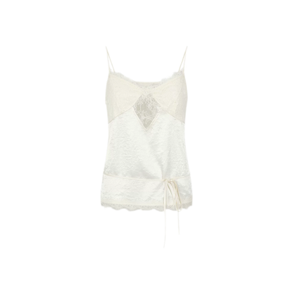Lace Tie Waist Satin Camisole