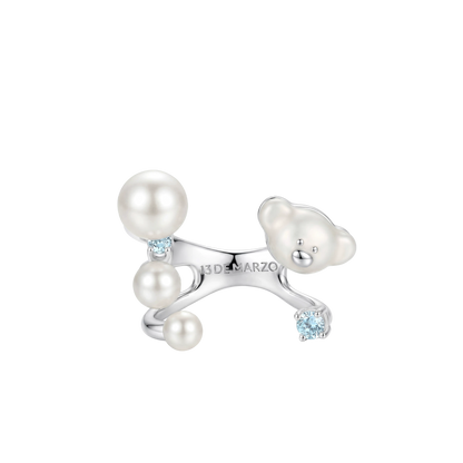 Starry Bear Ring Silver
