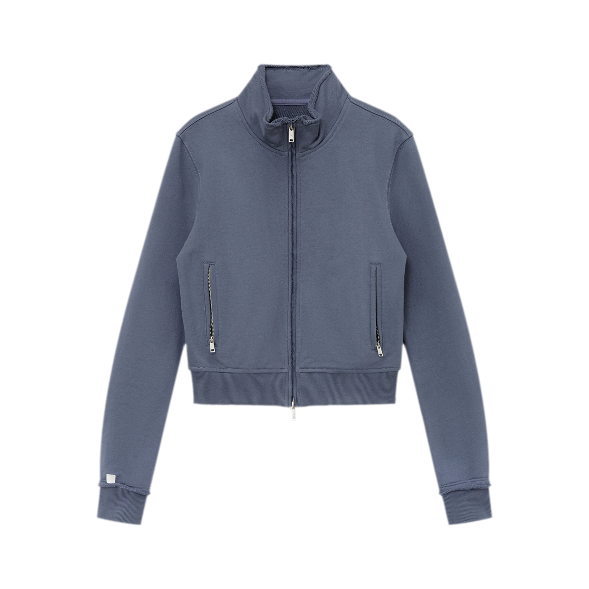Raw-Edge Cropped Sweatshirt Set