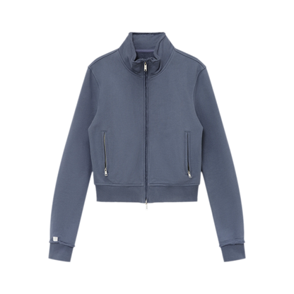 Raw-Edge Cropped Sweatshirt Set