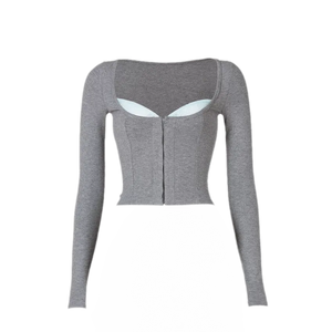 Gray Lace Top / S