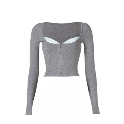 Gray Lace Top / S