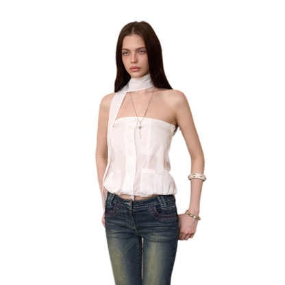 Sheer Bustier Strapless Top