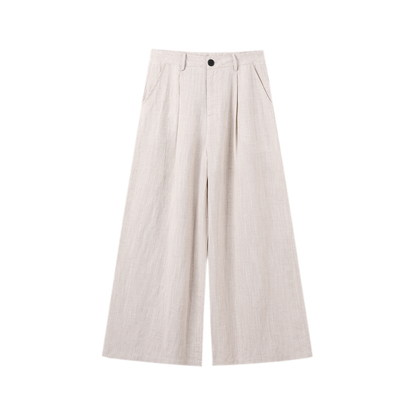 Linen Blend Wide Pants