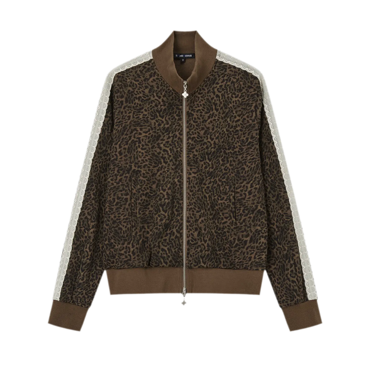 Leopard Print Cropped Zip Jacket