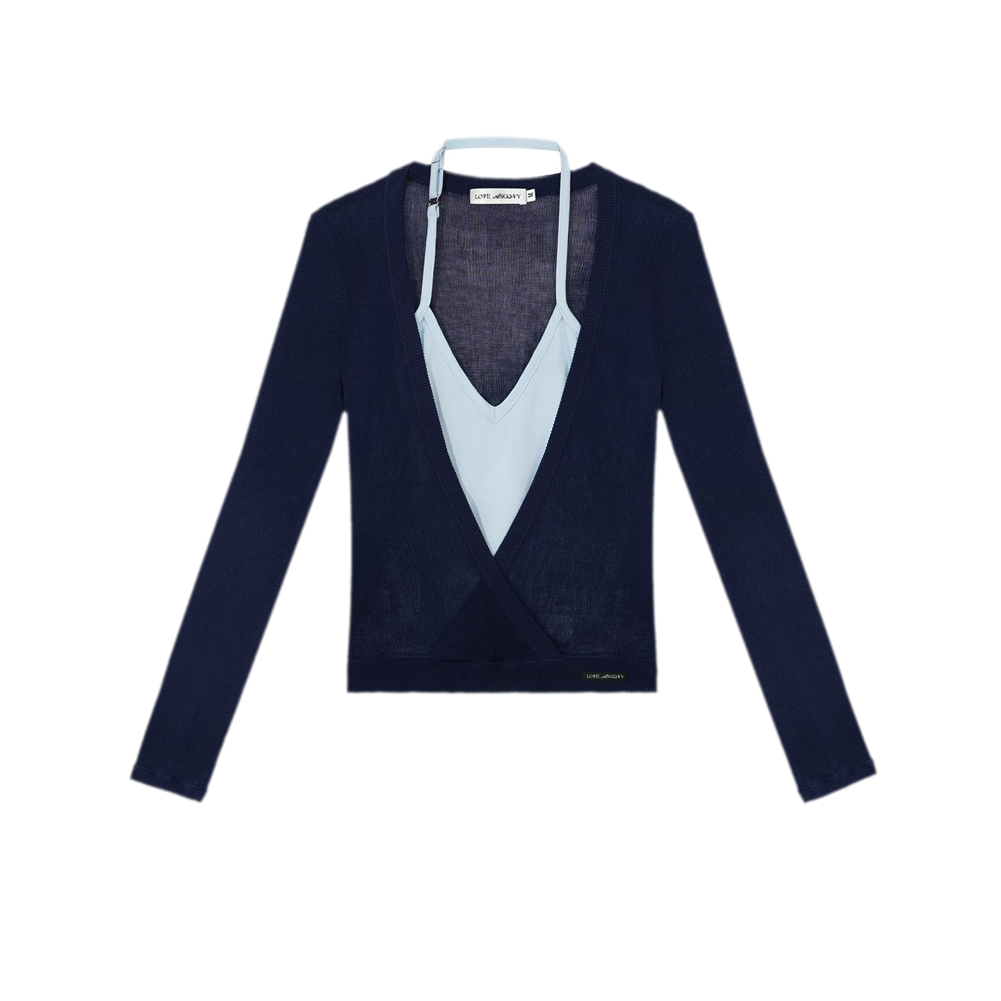 Lyocell Faux Two Knit