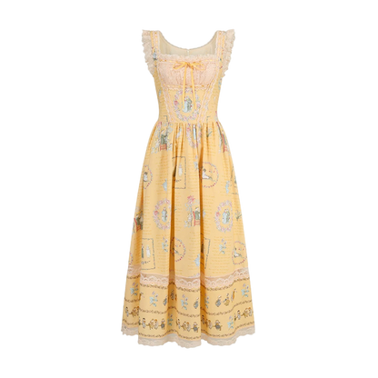 French Country Cotton Floral Dress