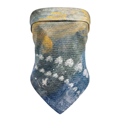 Denim Print Silk Scarf