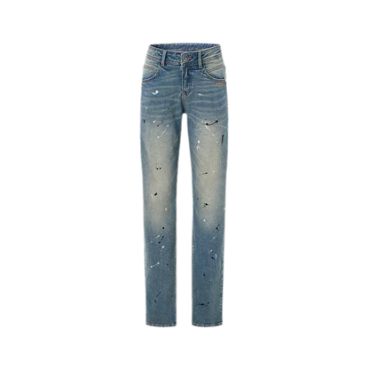 Gewaschene Distressed-Slim-Jeans