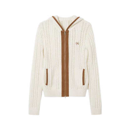 Cable Knit Hooded Sweater
