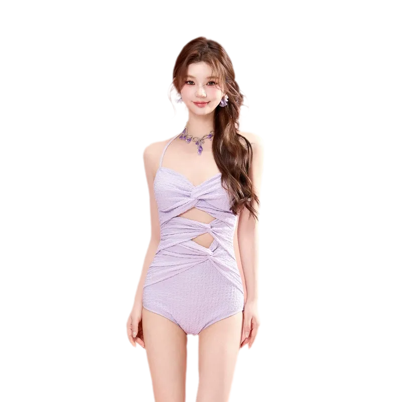 Ruched Halter Backless Bikini