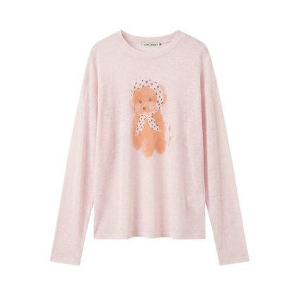 Lyocell Puppy Print Tee