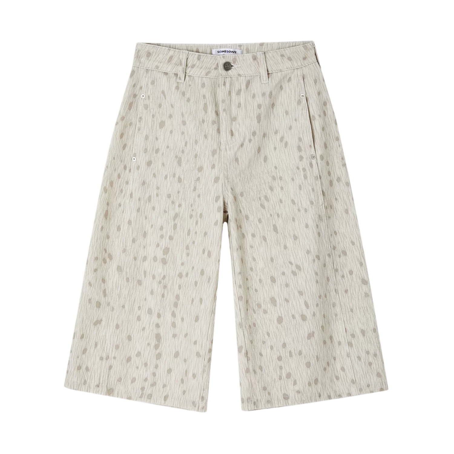 Spotted Deer Denim Mid-Length Shorts