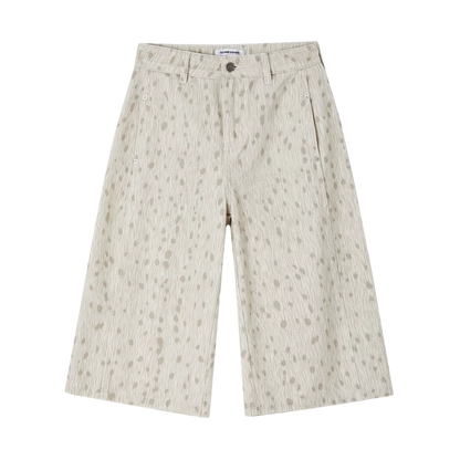 Spotted Deer Denim Mid-Length Shorts