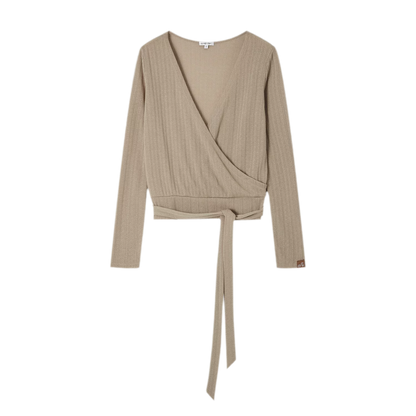 Wrap Tie Knit Top