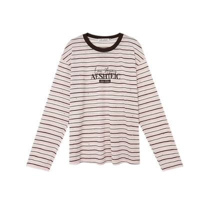Stripe Rhinestone Long Sleeve