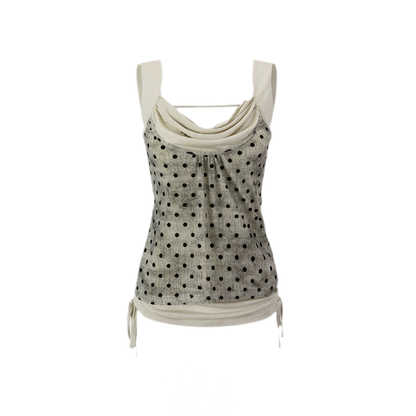 Vintage Flocked Cowl Camisole