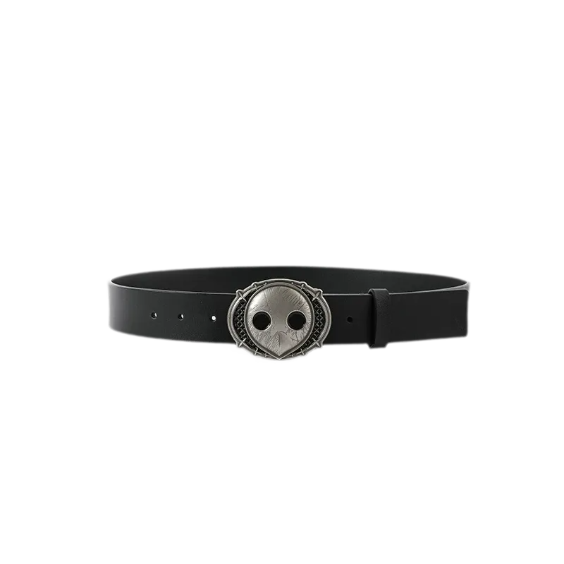 Molded Alloy Buckle Leather Belt