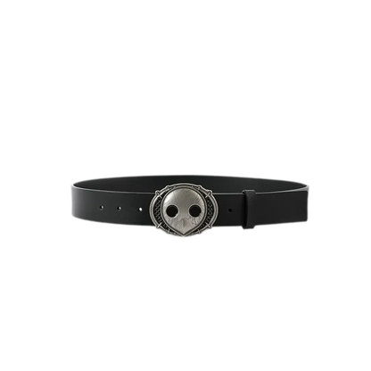 Molded Alloy Buckle Leather Belt