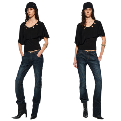 Cape Beaded Layered Tee