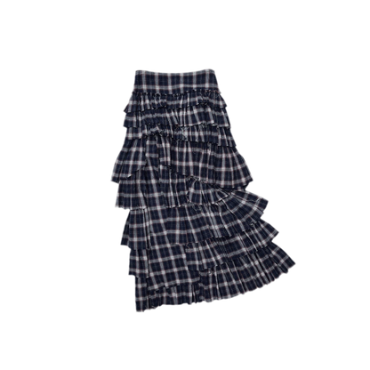 Deconstructed Plaid Cake Skirt