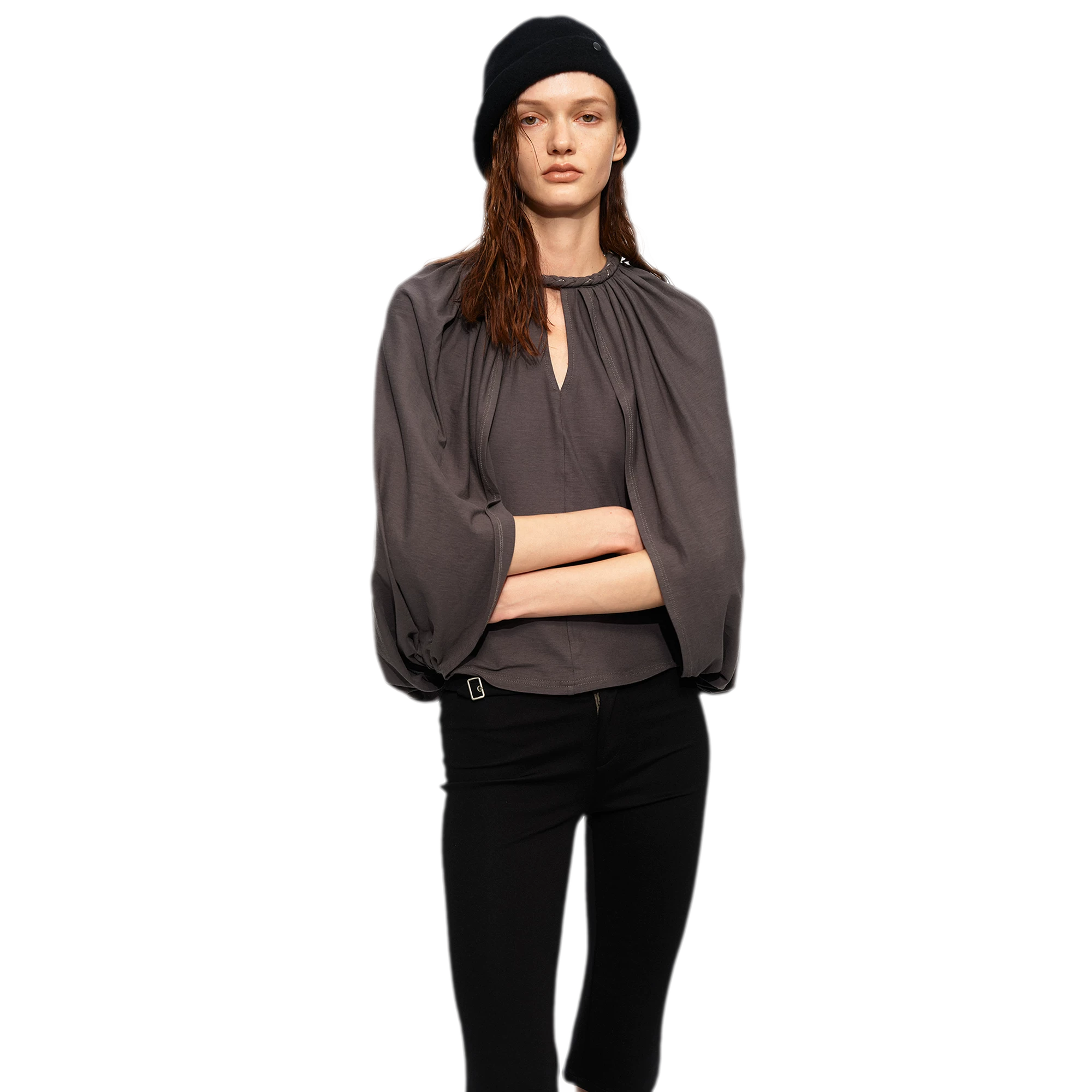Cotton Cape Sleeve Top