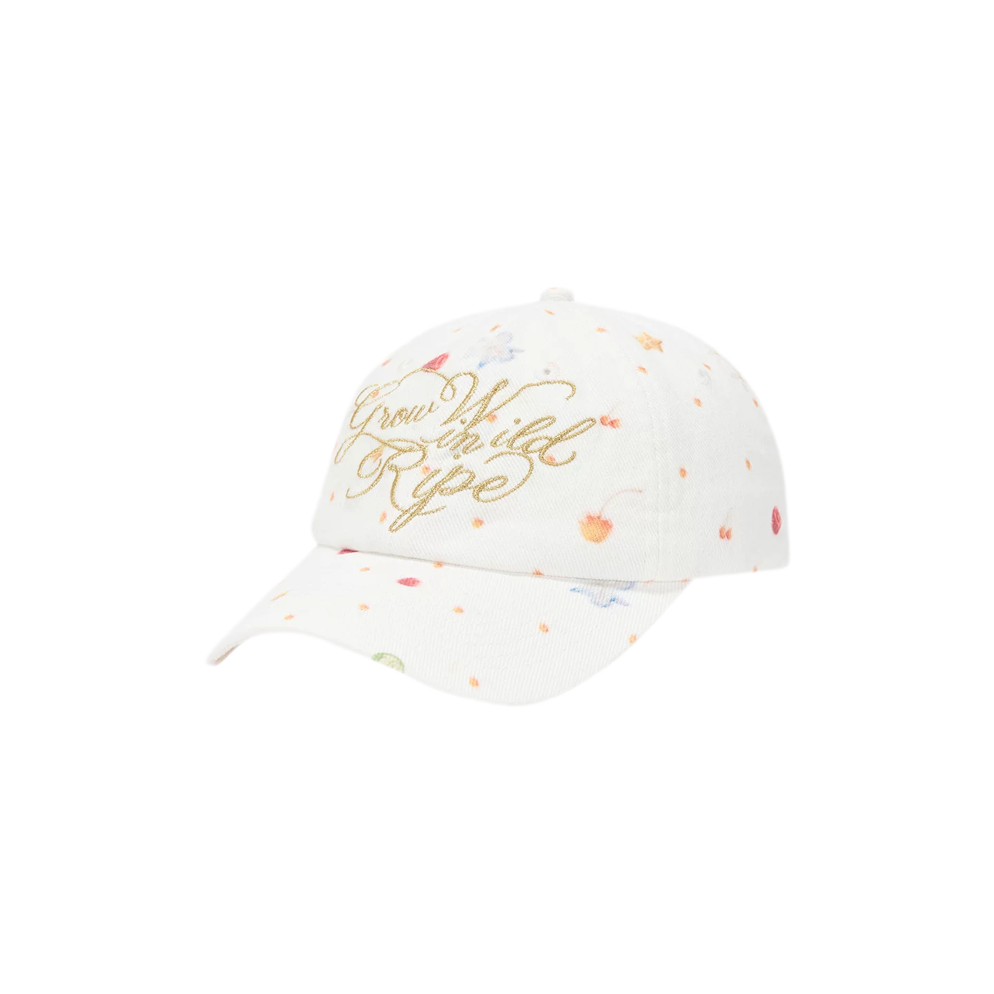 Fruit Print Embroidered Cap