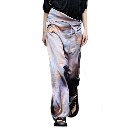 Draped A-Line Skirt
