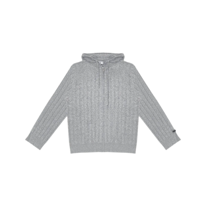 Wool-Blend Cable-Knit Hooded Set