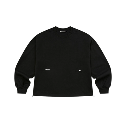 Twisted Sleeve Drawstring Sweatshirt