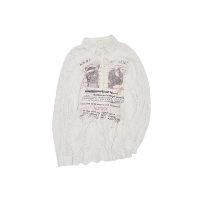 Distressed Cat Graphic Shirt