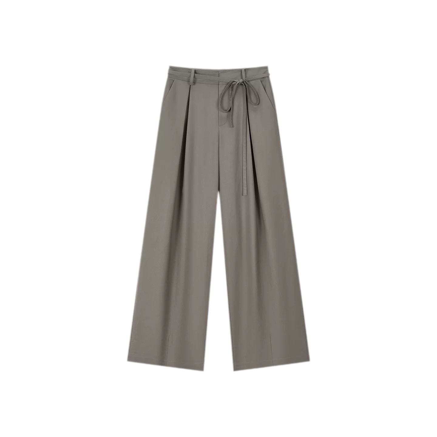 Bow Pleat Wide-Leg Pants