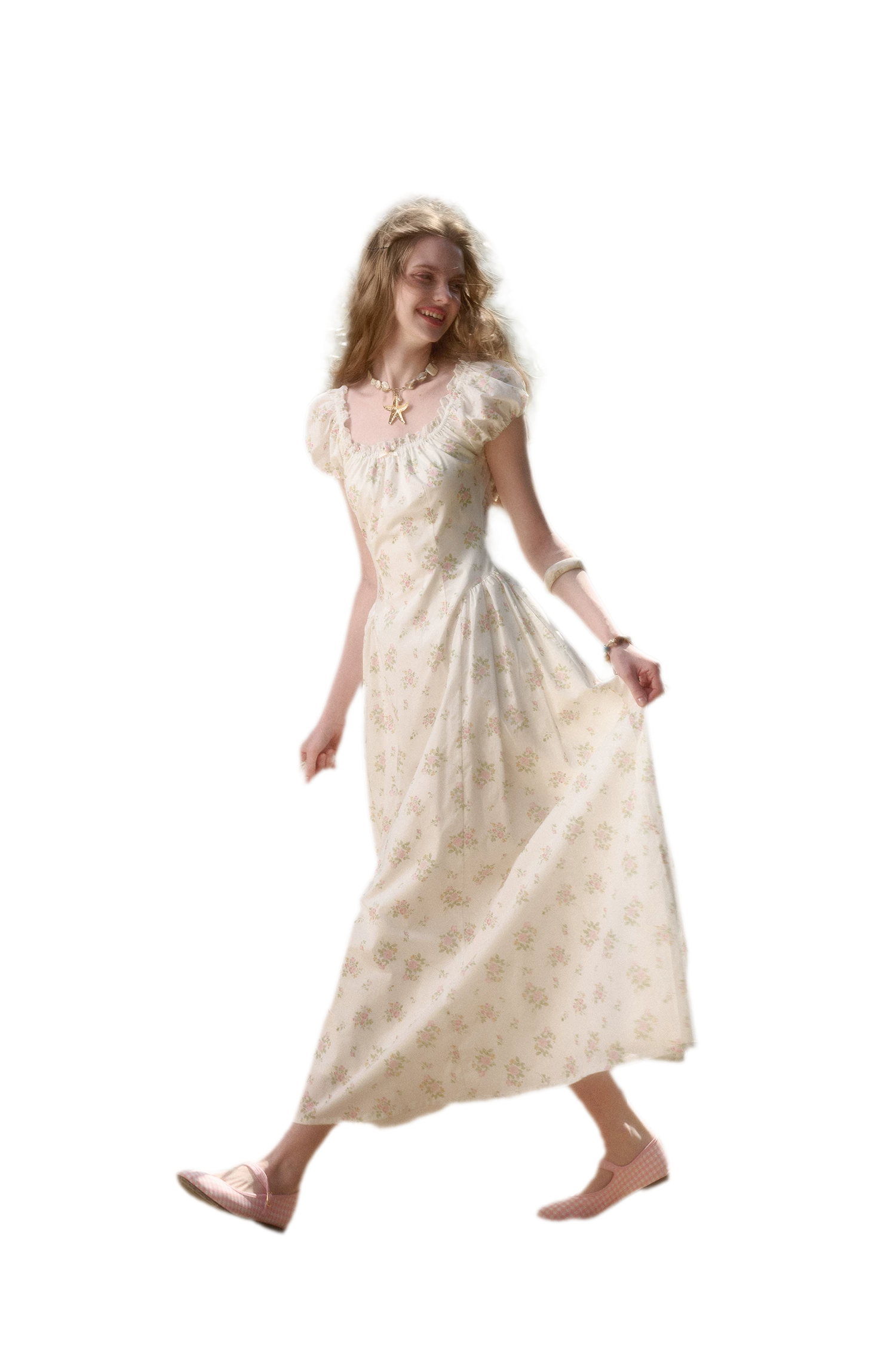 Cream Rose Holiday Rose Dress