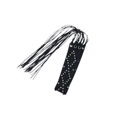 Ceinture de taille en PU à franges et clous