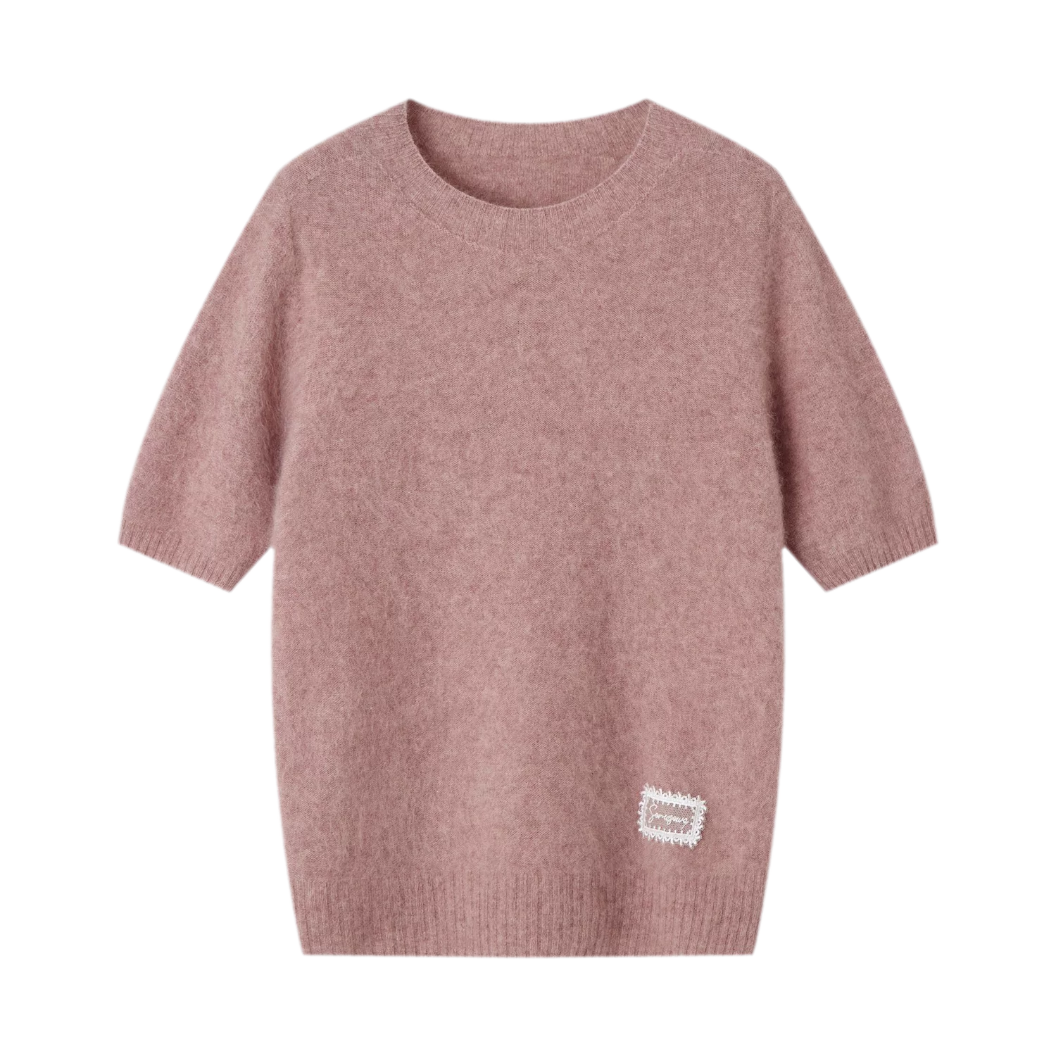 Fuzzy Knit Short Sleeve Sweater