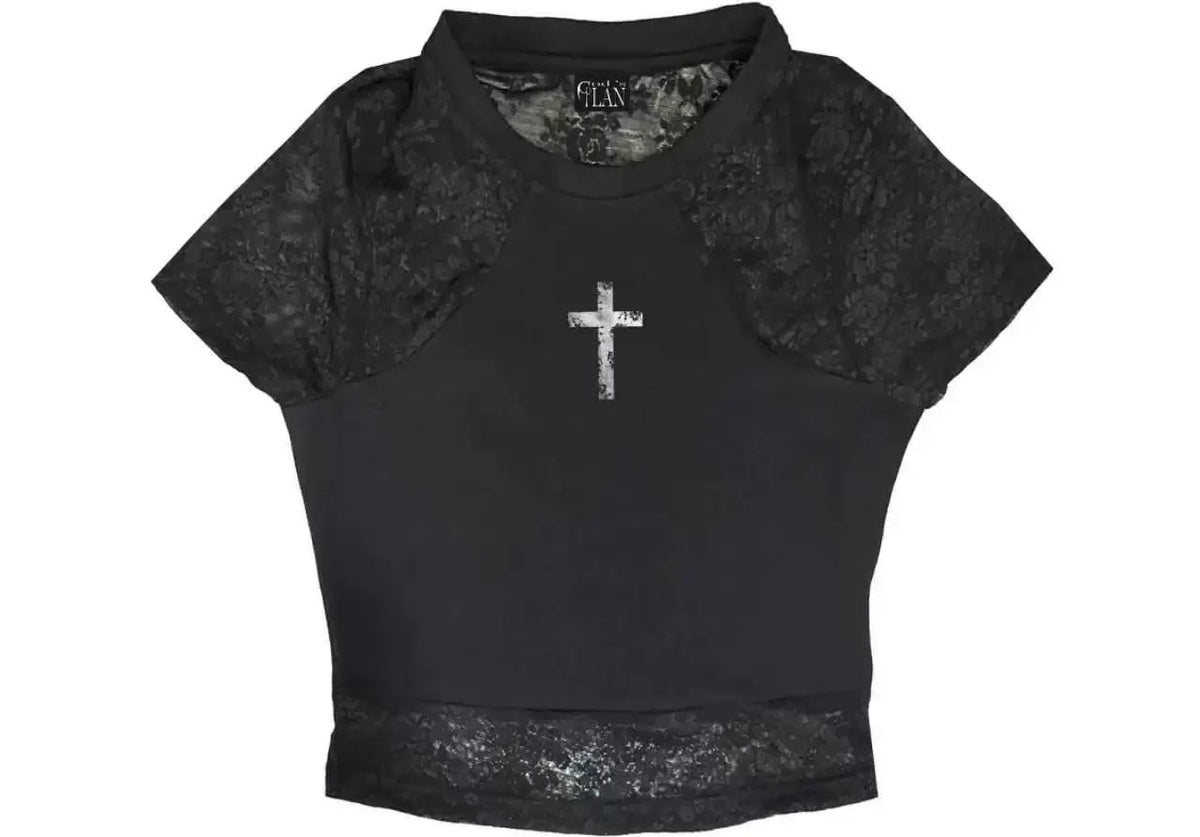 Lace Fitted Top Skirt Set