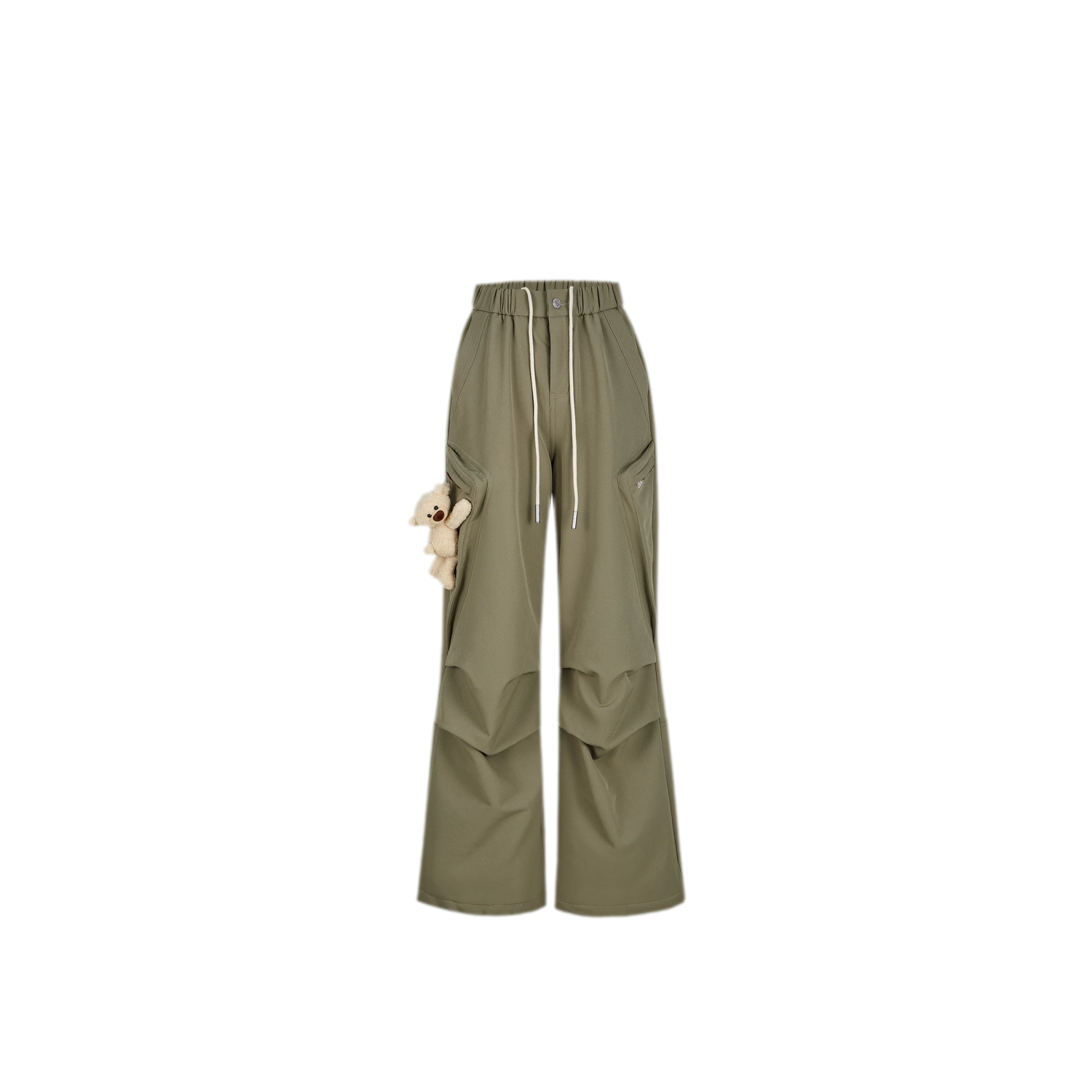 Fleece-Lined Drawstring Cargo Pants