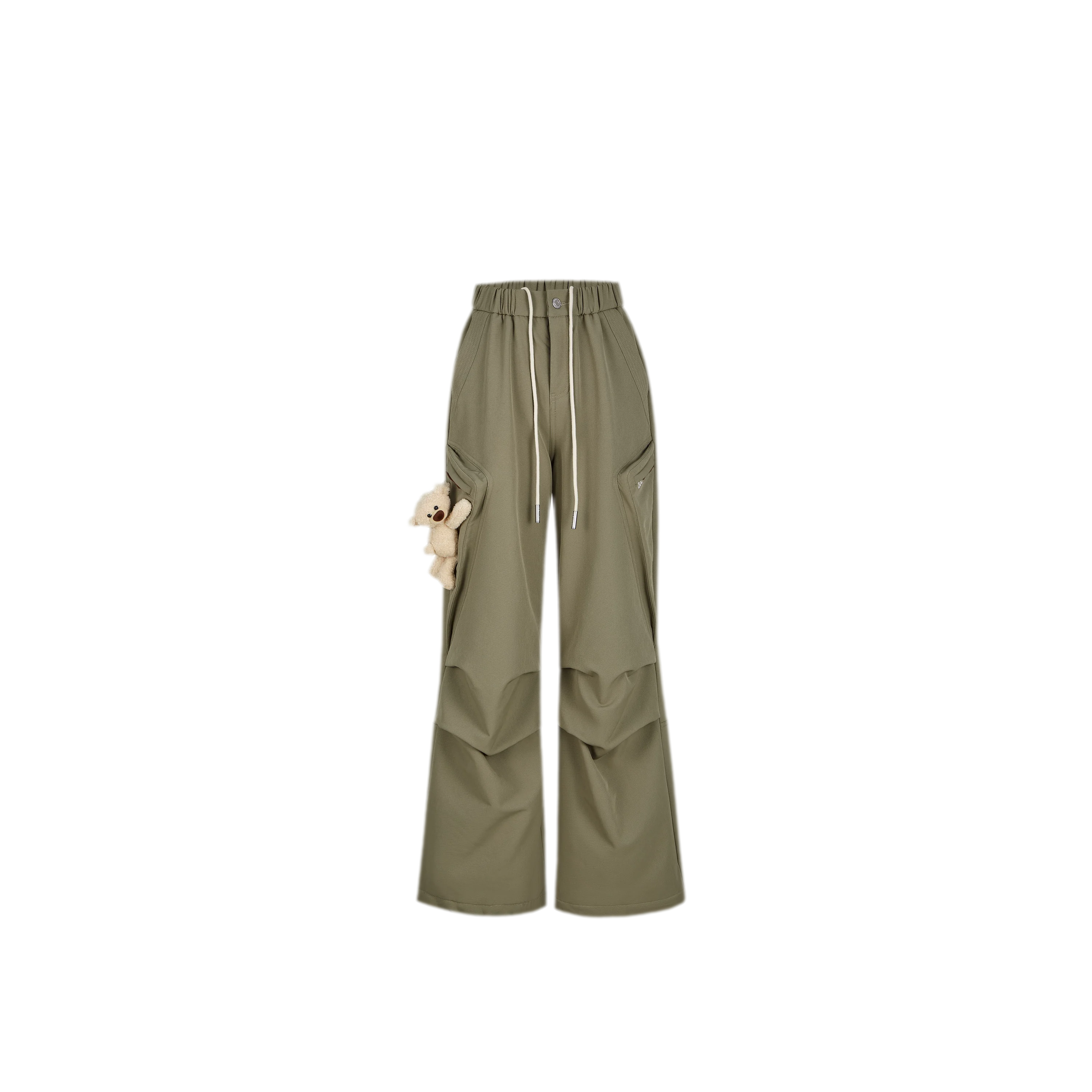 Fleece-Lined Drawstring Cargo Pants