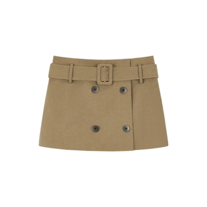 Vintage Utility Belted Mini Skirt