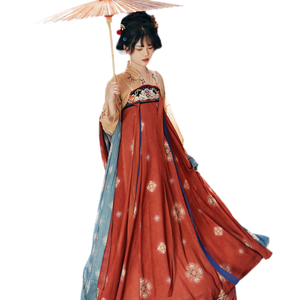 Yellow Top + Red Skirt + 2 Shawls + 2 Shoulder Straps / S