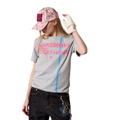 Striped Slogan T-shirt
