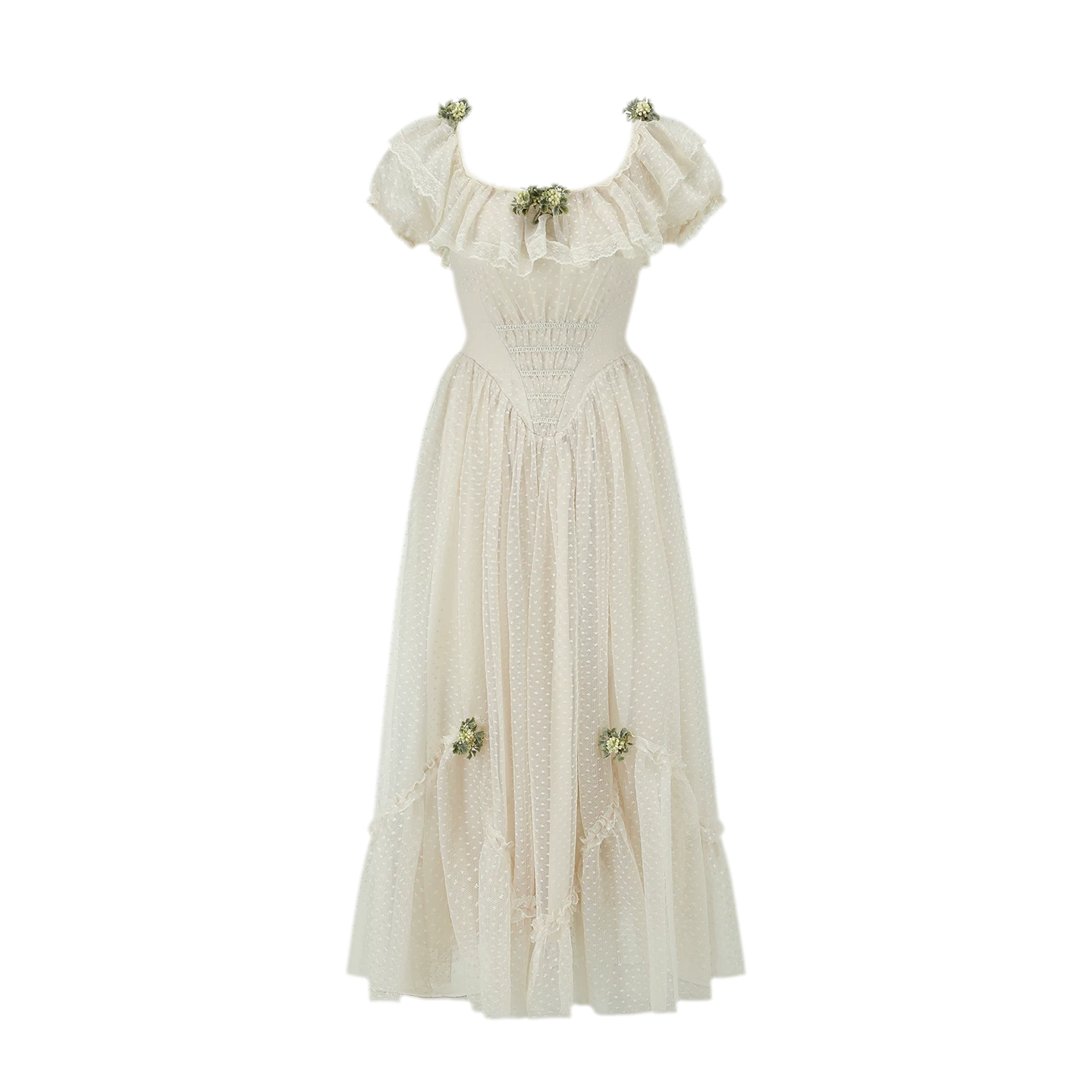 French Lace Princess Midi Dress